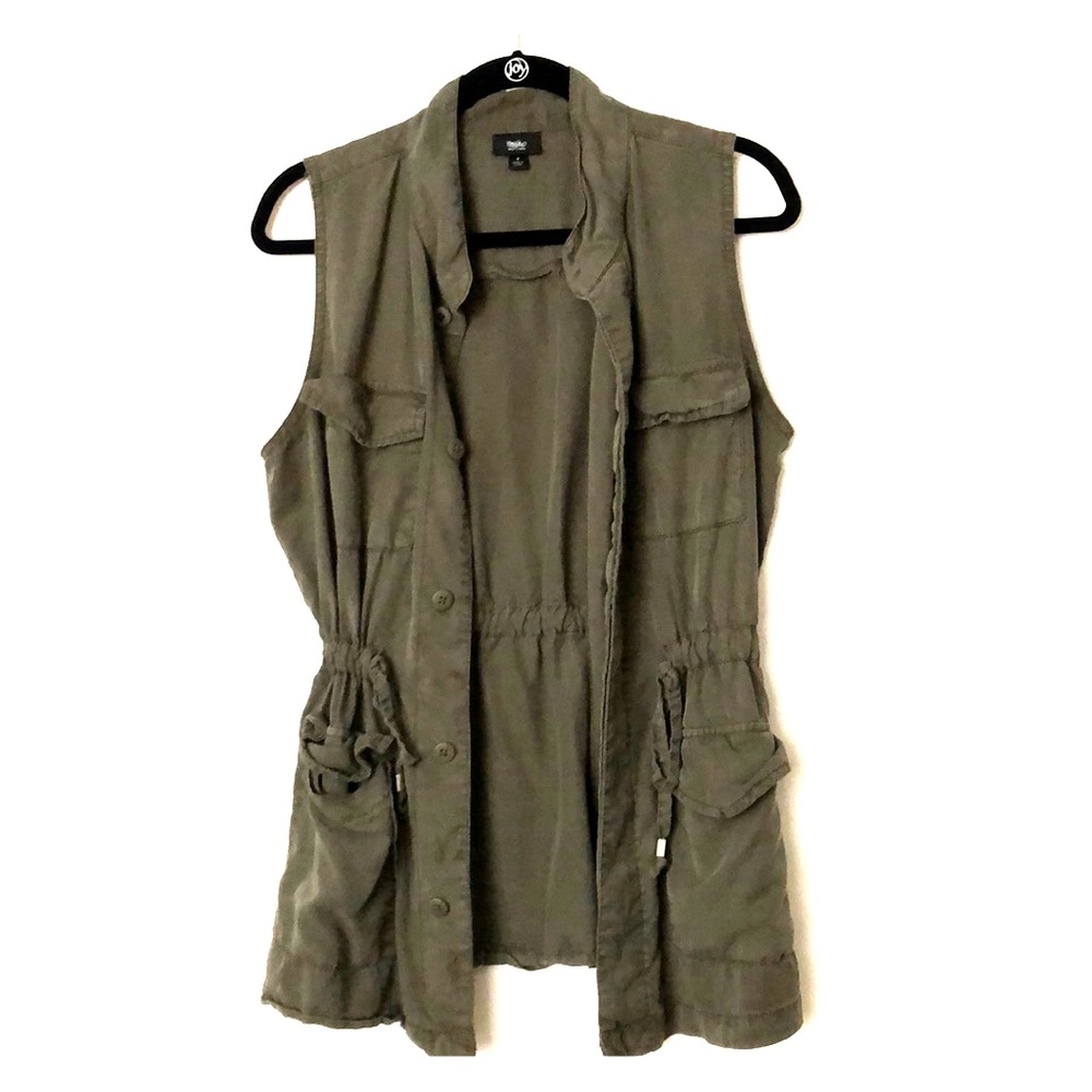 Hunter green sleeveless jacket
